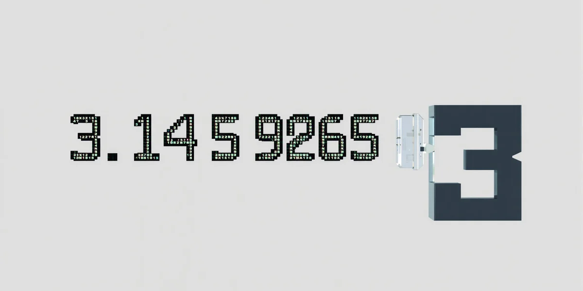 Một con số thực 32-bit chi tiết, phức tạp đang được nén lại thành một con số nguyên 8-bit đơn giản, nhỏ gọn hơn, thể hiện quá trình lượng tử hóa.