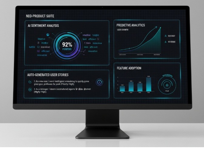 Giao diện làm việc của Product Manager hiện đại tích hợp các công cụ AI