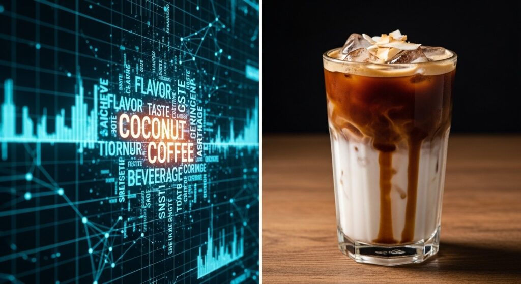 Quá trình ấp ủ sản phẩm Sinh Dừa Latte từ dữ liệu