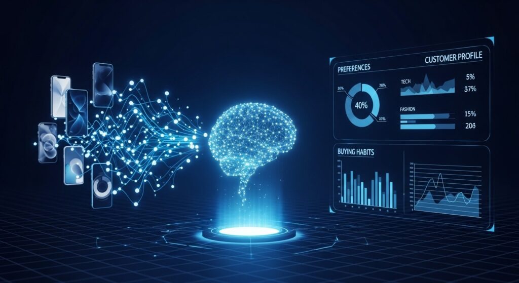 Sơ đồ thu thập và phân tích dữ liệu khách hàng của Luckin Coffee